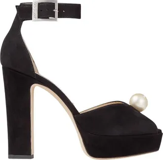 Jimmy Choo London Socorie 120 Suede Platform Sandals, Brand Size 40 ( US Size 10 )