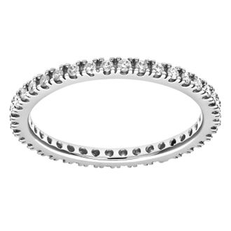 Diamant L'éternel Womens 9ct White Gold 0.36ct Diamond Full Eternity Ring - Size O