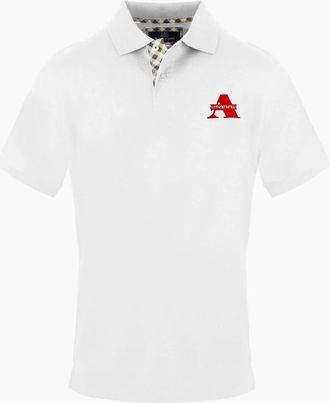 Aquascutum Mens Collared Neck Short Sleeve Polo Shirt - White - Size: 2X large