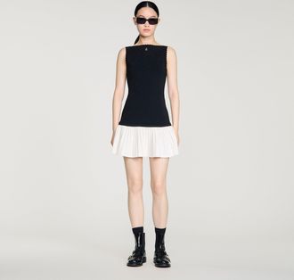 Sandro Two-tone short dress