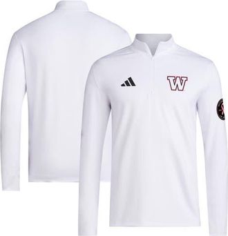 adidas Mens adidas White Washington Huskies Wear Pink Quarter-Zip Pullover at Nordstrom, Size Xxx-Large