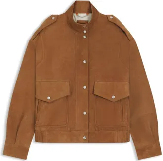 BOSS Suede jacket with bomber styling