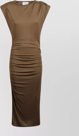 Isabel Marant sleeveless midi dress featuring ruched design