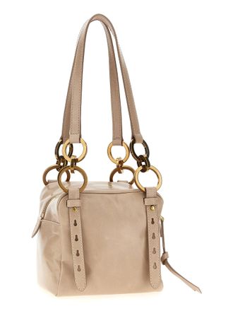 Prada Calfskin Leather Shoulder Bag - Beige