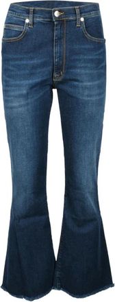 People Stretchy katoenmix jeans - Dames - Flared Jeans - Blauw - W25 - Katoen - Jeans