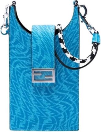 Fendi Pre-owned Vertigo Crossbody Bag - Dames - Vintage Mini Tas - Blauw - ONE Size - Vintage