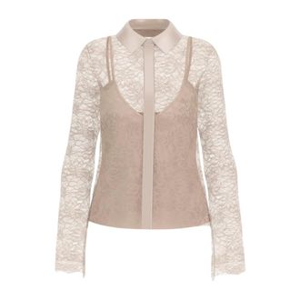 Guess Dames, Blouses & Shirts, Beige, Maat: XL Polyamide