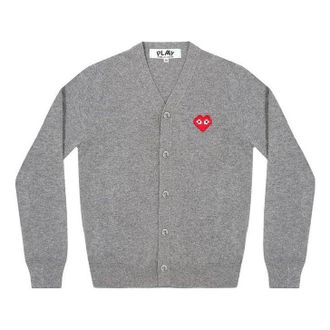 Comme Des Gar&ccedil;ons x Invader Cardigan Grey AZ-N084-051-2