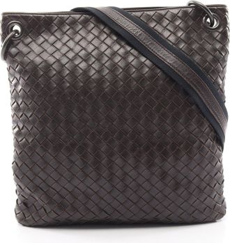 Bottega Veneta Brown Leather Handbag Shoulder Bag (Pre-Owned)