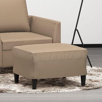 vidaXL Poggiapiedi Cappuccino 60x50x41 Cm In Similpelle - Vidaxl
