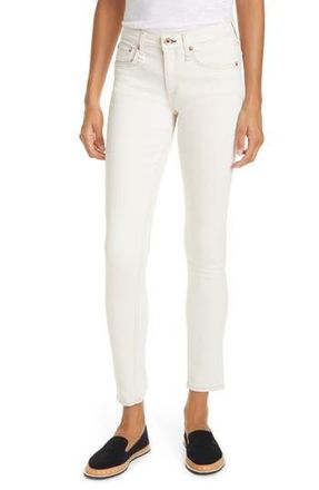 Rag & Bone Cate Mid Rise Ankle Skinny Jeans in Ecru at Nordstrom Rack, Size 25