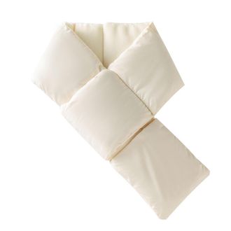 Teakea Winter warm scarf womens outdoor sports skiing cold-proof cross down cotton fleece-lined pocket scarf