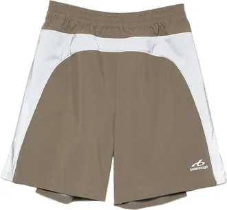 Balenciaga Reflective-panel Logo-print Shorts
