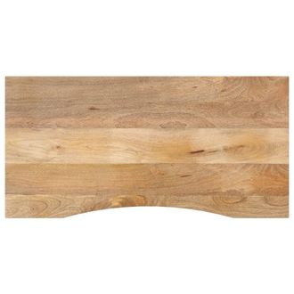 Berkfield Home Desk Top with Curve 140x50x2.5 cm Solid Wood Rough Mango in Brown