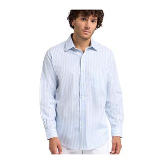 Brooks Brothers Stretch Herringbone Regular Fit Non-Iron Dress Shirt met Ainsley Kraag - Heren - Zakelijke Overhemden - Blauw - L - Katoen - Overhemden