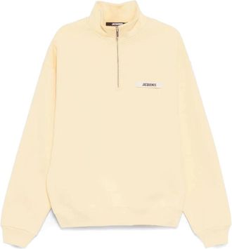 Jacquemus Veelzijdig Katoenen Sweatshirt - Heren - Sweatshirts - Beige - L - Katoen - Hoodies & sweatvesten