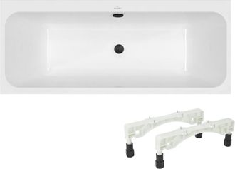 Villeroy & Boch Ba&ntilde;era Villeroy & Boch Architectura De 170 X 75 Cm, Con Instalaci&oacute;n A La Derecha, Patas Y Desag&uuml;e Wirquin Negro