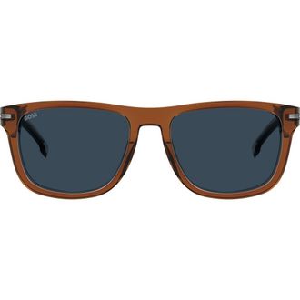 BOSS 55mm Square Sunglasses in Brown at Nordstrom Rack