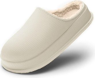 Generic Bjork Cloud Slippers,Memory Foam Fuzzy Wool-Like Plush Fleece Lined House Shoes,Anti-Slip Winter Warm Comfortable (Khaki, Adult, Women, 6.5, Numeric R