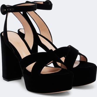 Gianvito Rossi Sabrina velvet platform sandals