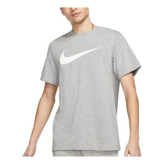 Nike Sportswear Swoosh T-Shirt Dark Grey Heather White DC5094-063