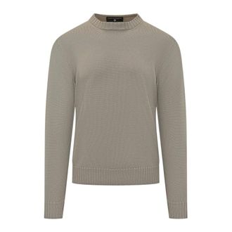 FILIPPO DE LAURENTIIS Round-neck Knitwear, male, Gray, Size: 2XL Royal Merino