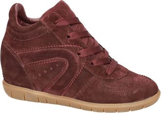 Softwaves Patty Wedge Sneaker - Dames - Sleehakken - Rood - 36 EU - Leer - Schoenen