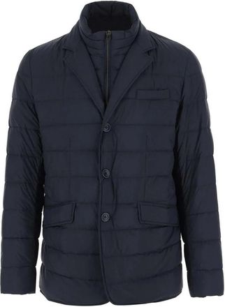 Herno Stijlvolle donsjas voor buitenkleding - Heren - Gewatteerde jassen - Blauw - M - Jassen