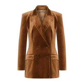 Alberta Ferretti Dames, Jassen, Bruin, Maat: M Katoen