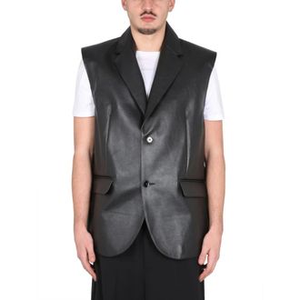 Maison Margiela Gilet in pelle - - Jackets - Uomo - Nero - M