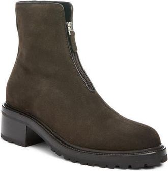 The Row Hike Zip Leather Bootie in Moka at Nordstrom, Size 36.5