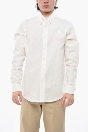 Givenchy Camicia Button-down in Cotone Texturizzato Givenchy