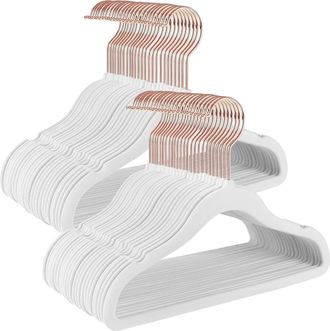 OEM Juego De 50 Perchas Con Ganchos Color Oro Rosa, Antideslizantes Y Que Ahorran Espacio, Perfectas Para Ropa De Ni&ntilde;os Y Beb&eacute;s, Faldas Y Pantalones, En T