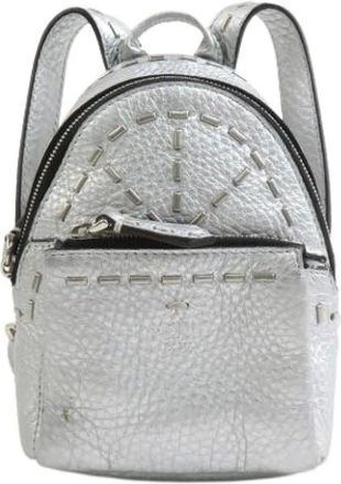 Fendi Pre-owned Backpacks, female, Gray, Size: ONE SIZE Pre-owned Handbag Charm