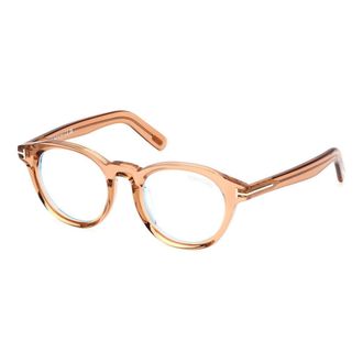 Tom Ford Unisex Opticals Shiny Light Brown 49mm Opticals
