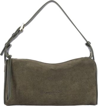 Lancaster Rechthoekige Su&egrave;de Tas - Dames - Tassen - Groen - Maat: ONE Size Su&egrave;de