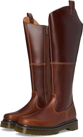 Dr. Martens Amaayah Hi Leather Bex Riding Boots Womens Boots Butterscotch : UK 8 (US Womens 10) M