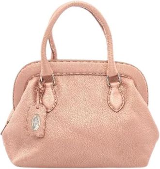 Fendi Pre-owned Selleria Leren Handtas - Dames - Vintage Handtas - Roze - ONE Size - Leer - Vintage