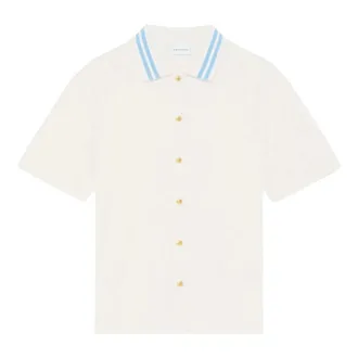 Dr&ocirc;le de Monsieur Polo Shirts, male, White, Size: XL Monogram Towelling Shirt