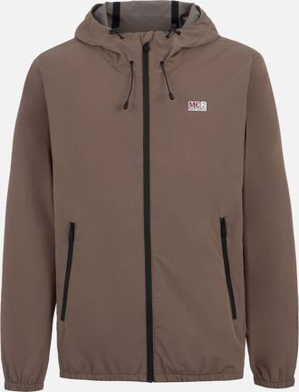 MC2 Saint Barth Man Hooded Lightweight Khaki Green Fabric Windbreaker Sloop