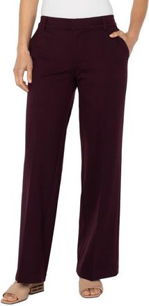 Liverpool L.A. Kelsey Wide Leg Knit Trousers in Dark Plum at Nordstrom, Size 14