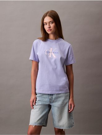 Calvin Klein Jeans Calvin Klein Womens Monologo Tee - Purple - S