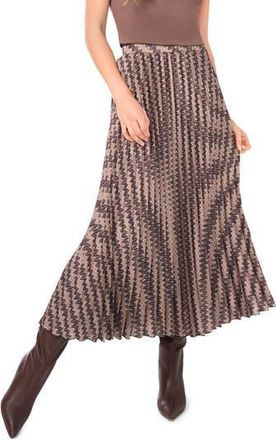 Halogen Zig Zag Pleated Skirt in Covert Grn at Nordstrom Rack, Size Xx-Small