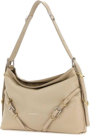Givenchy Womens Voyou Shoulder Bag Beige Calf Leather