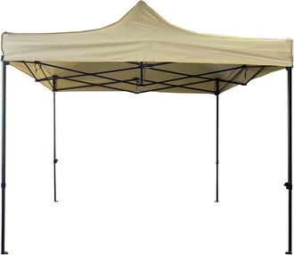 Mobili Rebecca Cenador plegable de metal y poliéster beige 3x3 mr