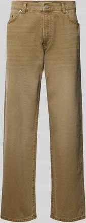 Woodbird Straight Fit Jeans mit 5-Pocket-Design Modell Leroy in Beige, Größe 29/32