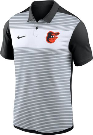 Nike Baltimore Orioles Striped Vapor Polo Nike Mens Dri-FIT MLB Polo in White | 00HT01RBOLE-LFQ