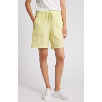Eileen Fisher Organic Cotton Drawstring Shorts in Citrus at Nordstrom Rack, Size X-Small