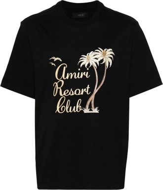 Amiri Twisted Palms cotton T-shirt - men - Cotton - XXXL - Black
