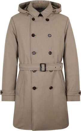 Moorer Double-Breasted Coats, male, Beige, XL, Nemekpum Jacket